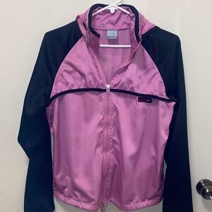 Nike Black and Pink Hooded Jacket